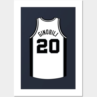 Manu Ginobili San Antonio Jersey Qiangy Posters and Art